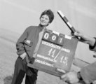 1962, Szegedi Erika színművész, Makk Károly- Az utolsó előtti ember c. filmjének forgatásán.