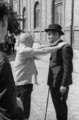 1966, Illés György operatőr és Latinovits Zoltán az Aranysárkány című film forgatásán