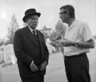 1966, Páger Antal színművész és Fábri Zoltán rendező az Utószezon című film forgatásán