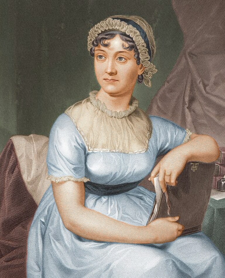 Jane Austen ábrázolása gy 1871-es életrajzból