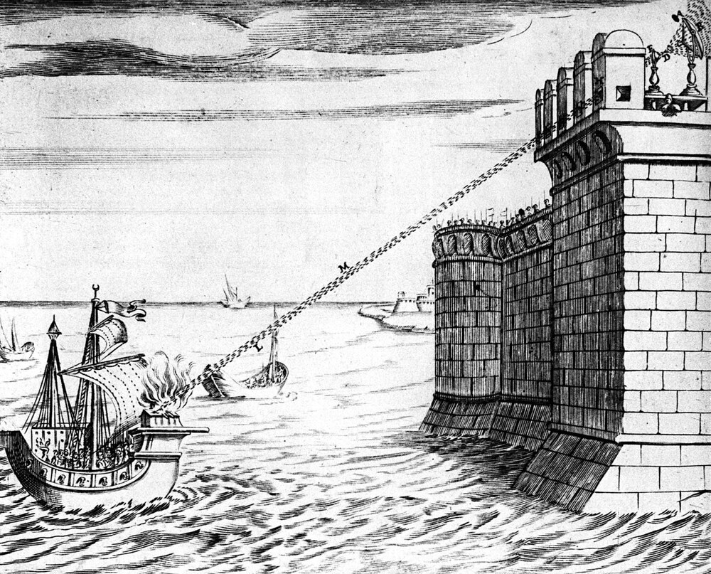 A XVIII. század közepén több kísérletet is elvégeztek, hogy bebizonyítsák, mindez lehetséges. Állítólag 45-50 méterről sikerült is tüzet gyújtaniuk, de azt viszonylag könnyen eloltották.