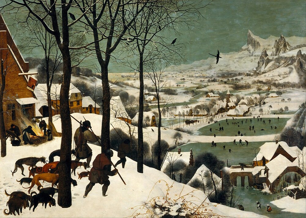 Idősebb Pieter Bruegel: Vadászok a hóban (1565)