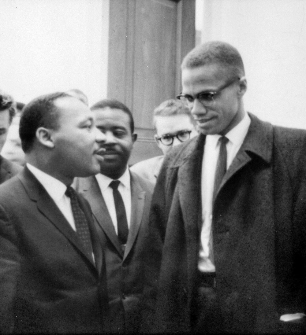King és a radikális feketéket képviselő Malcom X találkozása