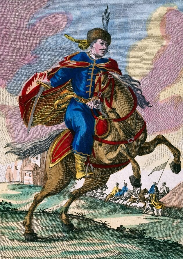 Kazimierz Pułaski egy 18. századi metszeten