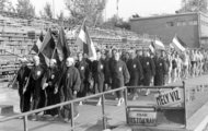 1948-as kép a már átadott uszodáról (Fortepan / Magyar Rendőr)