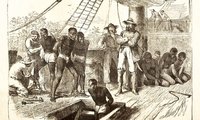 Fekete rabszolgák érkeznek Rhode Island-re 1881-ben
