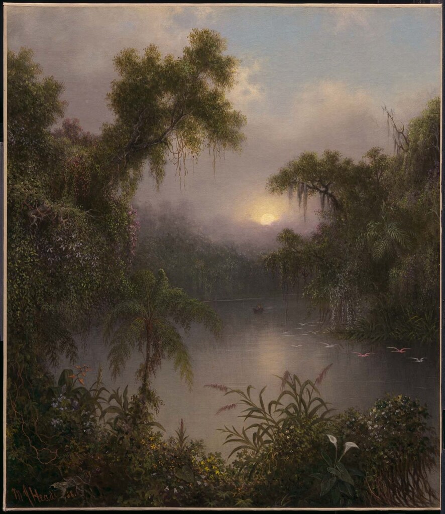 Martin Johnson Heade Dél-amerikai folyó c. festménye (1868)